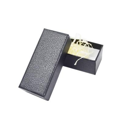 China Self Erecting Boxes Custom Luxury Black Hard Paper Necklace Packaging Jewelry Perfume Paper Box With Lid for sale