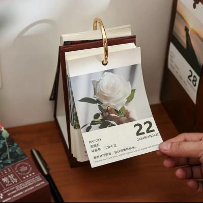 China Calendário de Advento Impresso Personalizado Calendário de Escritório Com Pinturas de Paisagem à venda