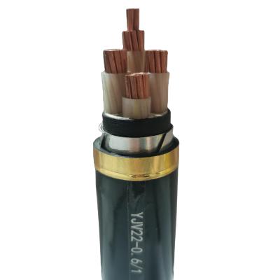 China 0.6/1kV XLPE DSTA PVC YJV22 Industrial Steel Tape Cable 4x70 mm2 Armored Electrical Power Cable for sale