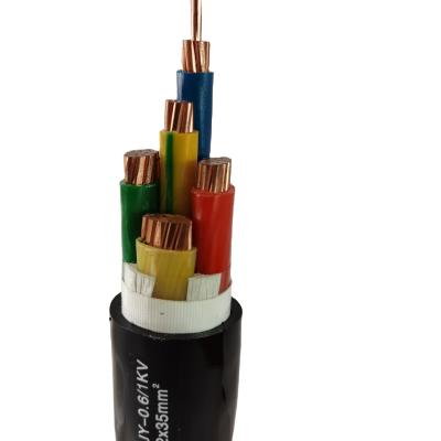 China Industrial Smokeless Low Halogen XLPE Core PVC SWA PVC Copper Copper Power Cable for sale