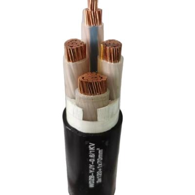 China Construction 0.6/1 KV Low Smoke Bare Copper Power Cable Environmental Protection Core XLPE Conductor 2 Class 2 Zero Halogen Cable for sale