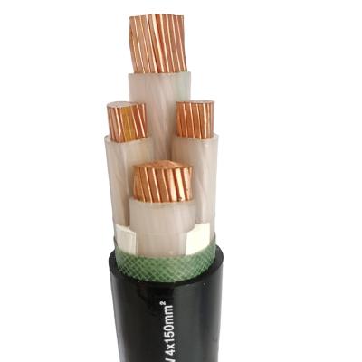 China YJY/YJLV xlpe industrial copper 4*150mm2 core cable low smoke halogen free insulated cable for sale