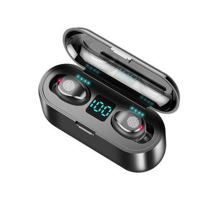 China Perfect Sound 2022 Earphone Tws F9 Mini Headphones Sports Gaming Headset Waterproof With 2000mah Charging Box for sale