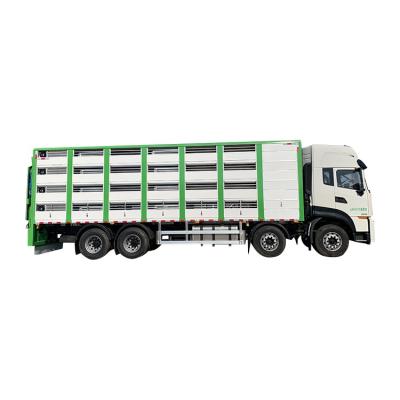 China Dongfeng 9.6m Live Pig Truck Body For Aluminum Livestock Transport 11920*2530*3995mm Floors 8x4 315 Hp 4 for sale