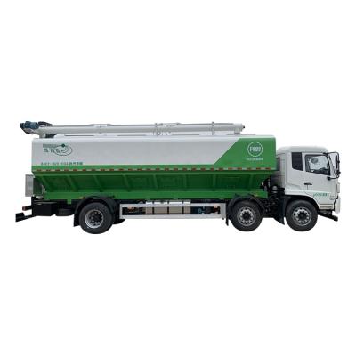 China china 245 hp 6x2 carbon steel animal dongfeng 8.1m feed delivery tank transport bulk forage truck 11000*2480*3970mm for sale