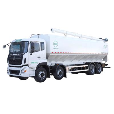 China 315 hp 8x4 alloy dongfeng 9.1m animal feed delivery tank fodder transport aluminum bulk truck from china 12000*2500*3990mm for sale