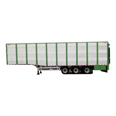 China Truck Trailer 3 Floors Poultry Animal Transport Trailer Aluminum Truck Livestock Carrier Animal Semi Trailer for sale