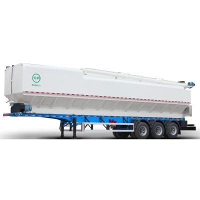 China Hydraulic Truck Trailer 13m Aluminum Alloy Auger Bulk Feed Transport Trailer Truck for sale