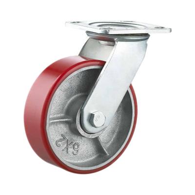 China Industrial Made In China Polyurethane Material Rubber Small Universal Caster Wheels for sale