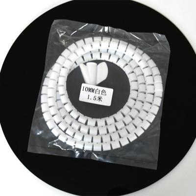 China PE New 25 Mm PE Spiral Sleeves Cable Wrap Strips With Clip Cable Tidy Kit for sale