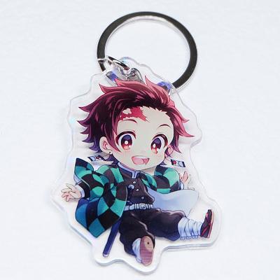 China Promotion Gift Make Your Own Acrylic Key Chain With Anime , Holographic Charms Clear Acrylic Custom Printed Transparent Hologram Key Chain for sale