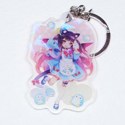 China Promotion Gift Custom Acrylic Candy Key Chain Printing Plastic Transparent Acrylic Candy Bag Inflatable Charms As Gift for sale