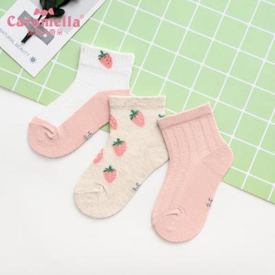 China Caramella Kids Strawberry Socks Kawaii Socks Viable Fruits for sale