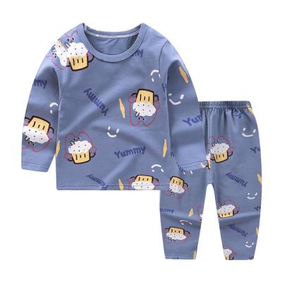 China New Sale Autumn Leica Long-Sleeved Sleepwear On Kids Casual Boys Spring Baby Cotton Pajamas for sale