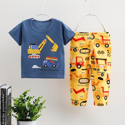 China New Designs 100% Cotton Casual Kids Costume Dressing Sets 2 Pcs Long Sleeve Pajamas for sale