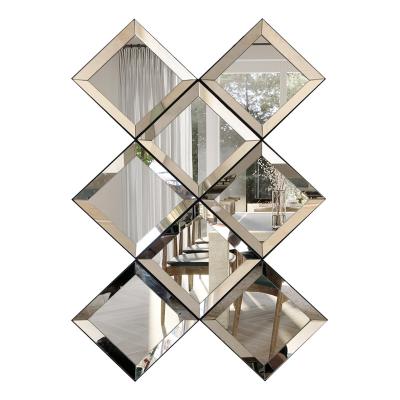 China Irregular Shape Decoration Traditional Frameless Smooth Edging Mirror For Living Room for sale