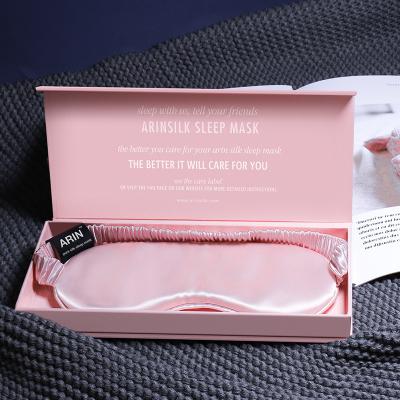 China Comfortable 100% Pure Mulberry Silk Sleep Mask Eye With Bag for sale