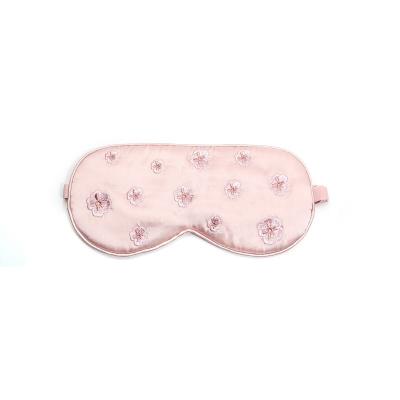 China Comfortable 100% pure pure mulberry silk sleep mask eyemask for sale