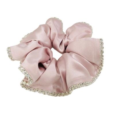 China High New Custom Elastic Hair Tie Set Scrunchy Pure Head Headband Hair Scrunchies Rope Fabric Color Silk Elastic Hair Band for sale