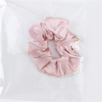 China High elastic pure silk elastic hair bands hair silk scrunchies for sale