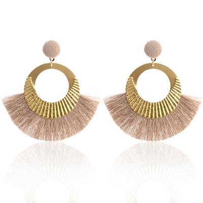 China Bohemian Bohemian earrings style national wind metal bangs earrings beauty tassel earrings exaggerated multicolor jewelry for sale