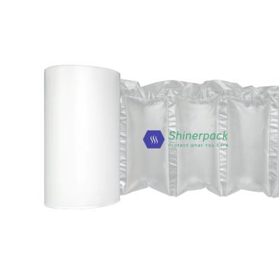 China Recyclable Wholesale Biodegradable Inflatable Perforated Air Pillow Bag Bubble Cushion Wrap Protective Wrapping Packaging Film Roll for sale