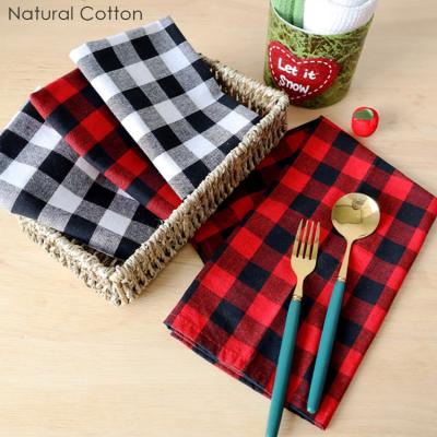 China Soft Nordic Picnic Party Restaurant Drink Plaid Christmas Cotton Hotel Dinner Kitchen Table Cloth Cheap Towels for sale