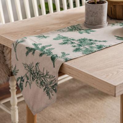 China Nordic pastoral home decor jacquard table and place mat decorative woven cotton table runner luxury linen set for sale