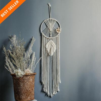 China Nordic Indian Luxury Handmade Cotton Woven Macrame Wall Hanging Tapestry Minimalist Boho Christmas Wedding Tassels Decor for sale