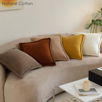 China Nordic Knitted Soft Anti-static Decorative Brown Polyester Pillow Case Cushion Covers For Sofa Seat Bed Car Home Hotel for sale