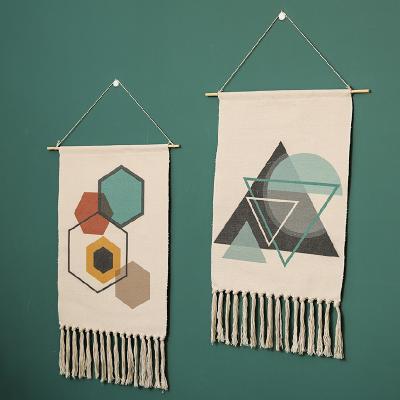 China Factory Price Minimalist Nordic Indian Luxury Home Handmade Cotton Woven Macrame Wall Hanging Tapestry Boho Christmas Wedding Decor Tassels for sale