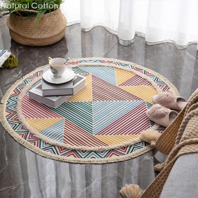 China Non-Slip Stripe Tassel Embellished Modern Luxury Washable Boho Area Rug And Blankets For Outdoor Living Room Picnic Kitchen for sale