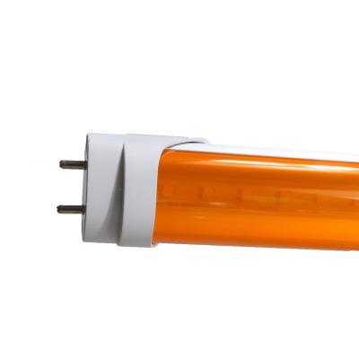 China ROAD T8 4ft 20W LED Light Amber LED Darkroom Tube Cleanroom Light Fixture Art Museum UV Free Yellow Light for sale