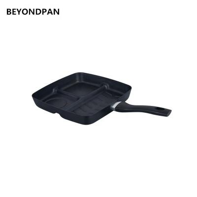 China Traditional 3 in 1 square pan, nonstick coated grill pan for sale