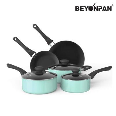 China 8 PCS SUSTAINABLE COOKWARE PROMOTIONAL NON-STICK COATING SET for sale