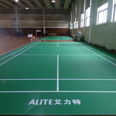 China indoor vinyl badminton flooring vinyl badminton court mat pvc badminton court mat adhesive sport A-21145 for sale