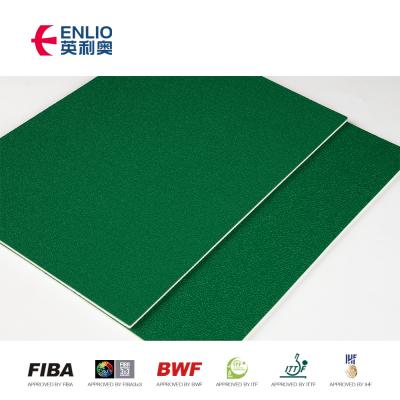 China Badminton Green Color Badminton Court PVC Sports Floor BWF Certificate for sale