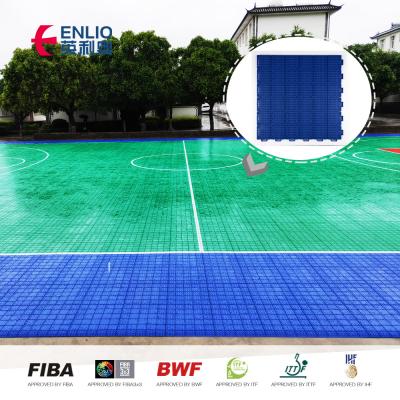 China Tennis Futsal Throwing Hockey Basketball Volleyball Universal Use Blue and Red Color Outdoor Tennis Floor Connection Model for sale