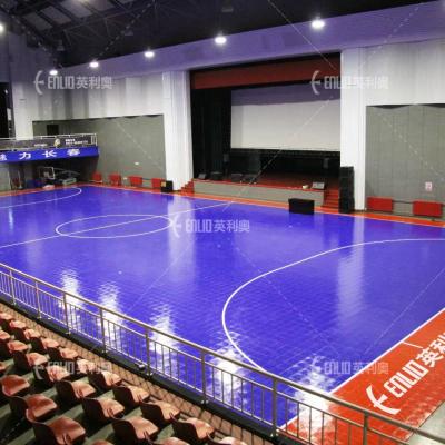 China Professional modified Enlio pp court material futsal interlocking tile 25*25*1.22CM for sale