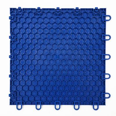 China Enlio 25*25*1.22CM hot sales modular flat surface futsal outdoor interlocking plastic floor tiles for sale