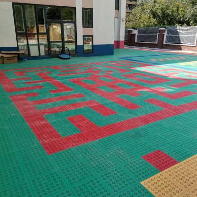 China Colorful Kids Playground Floor Playground Tiles Interlocking Sports Flooring For School 30.1*30.1*1.6CM for sale