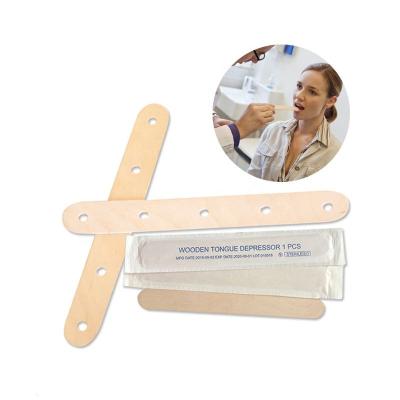 China Viable Individual Paper Sleeve Wrapped Hair Removal Wax Applicators Wooden Spatula Sticks Spatula for sale