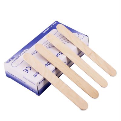 China Eco-friendly Disposable Wax Spatula Wooden Wax Spatula Sustainable For Hair Removal Wax Spatula for sale