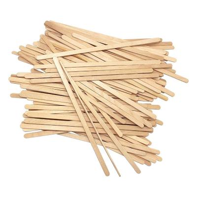 China Factory Wholesale Viable Disposable Coffee Agitator Wooden Stirrers Stir Stick With Individual Paper Packing for sale