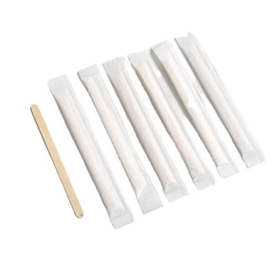 China Sustainable Disposable Paper Stick Ambient Coffee Stirrer Wooden Stick for sale