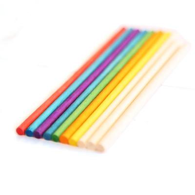 China Viable Colorful Round Birch Ice Cream Craft Stick DIY Stick Toys Safe For Kids for sale