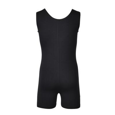 China Wholesale Cheap High Quality Sleeveless Boys Unitards Factory Gym Spandex Black Gymnastics Unitards Dancer Tights for sale