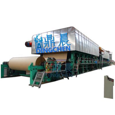 China Factory DINGCHEN MACHINES 3600MM Yarn 150TPD Double Waste Cardboard Paper Recycle Machine for sale