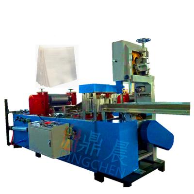 China Hotels Good Price Two Color Printing Embossing Folding Napkin Paper Making Machine for sale