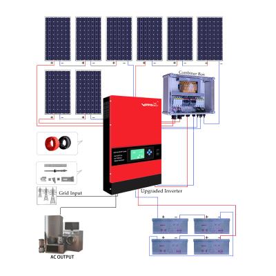 China Residencial Vmaxpower Solar Power Inverter 5KW MPPT Controller With Charger Pure Sine Wave Hybrid Inverter MPPT AC Current For Solar System for sale